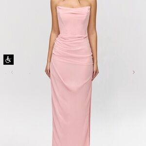 House of CB Pink Strapless Gown Size Medium